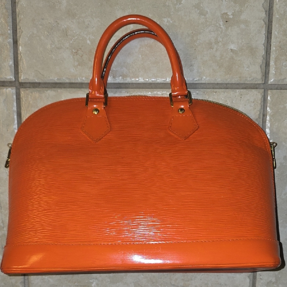 Authentic‼️Please Send To Poshmark Louis Vuitton Vibrant Orange Satchel - Picture 3 of 9
